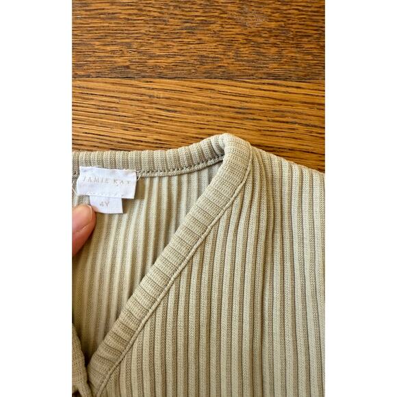 Jamie Kay Girls' Taupe Button Sweater Size 4 - Picture 3 of 4